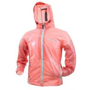 Frogg Toggs XXL Xtreme Lite Hooded Jacket Coral Orange Pink Color Teal Accent